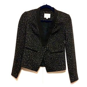 Leopard Print Blazer Ann Taylor LOFT